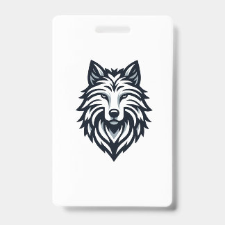 Lone Wolf Emblem ID Badge