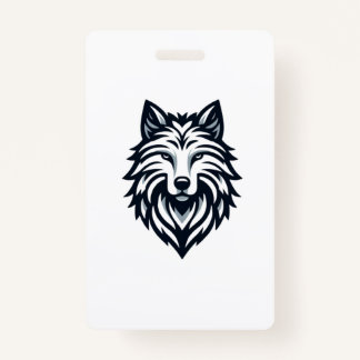Lone Wolf Emblem ID Badge