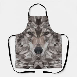 Lone Wolf Geometric Portrait Apron
