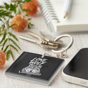 Lone Wolf Graphic Keychain