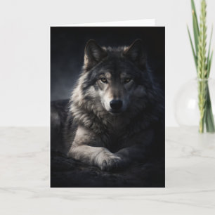 Lone Wolf Greeting – Blank Inside Wildlife Card