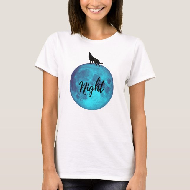 Lone wolf in the night  T-Shirt (Front)