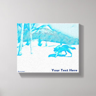 Lone Wolf In WInter Canvas Print