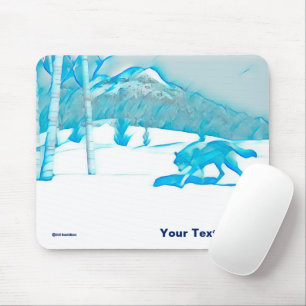 Lone Wolf In WInter Mouse Mat