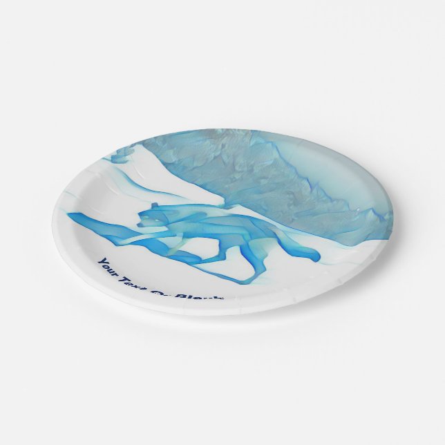 Lone Wolf In WInter Paper Plate (Angled)