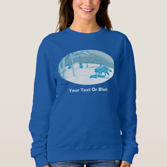 Lone Wolf In Winter Sweatshirt (Front)
