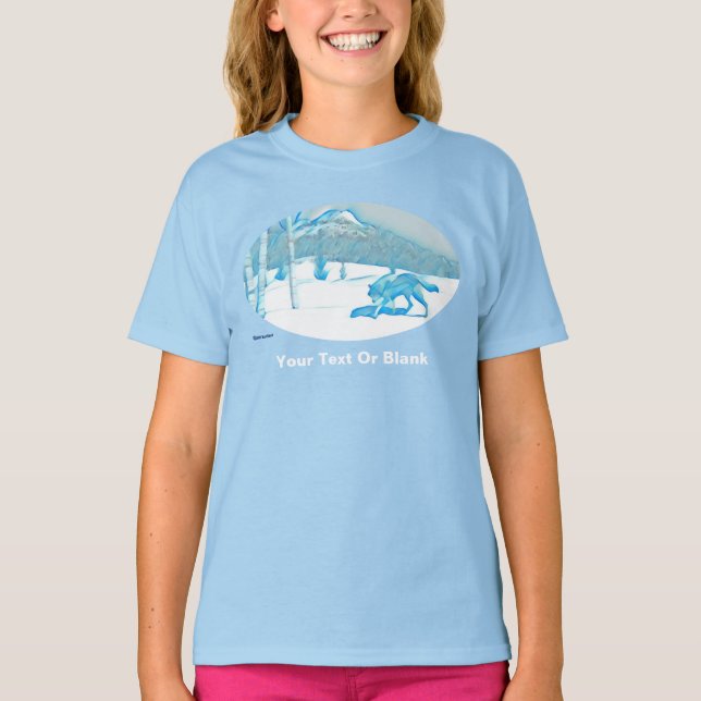 Lone Wolf In Winter T-Shirt (Front)