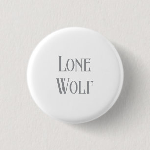 Lone Wolf Male Sigma Modern Minimalist 3 Cm Round Badge