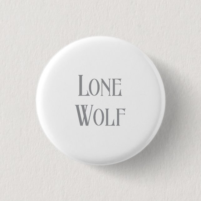 Lone Wolf Male Sigma Modern Minimalist 3 Cm Round Badge (Front)