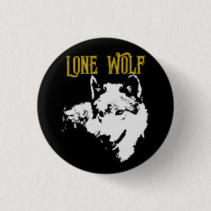 Lone Wolf Male Sigma Modern Minimalist 3 Cm Round Badge