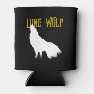 Lone Wolf Male Sigma Modern Minimalist Can Cooler