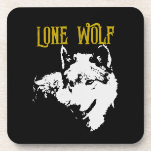 Lone Wolf Male Sigma Modern Minimalist Coaster