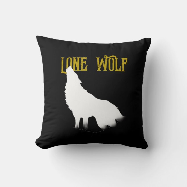 Lone Wolf Male Sigma Modern Minimalist Cushion (Front)
