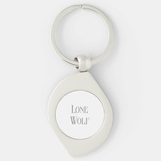 Lone Wolf Male Sigma Modern Minimalist Key Ring (Front)