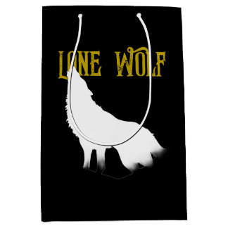 Lone Wolf Male Sigma Modern Minimalist Medium Gift Bag