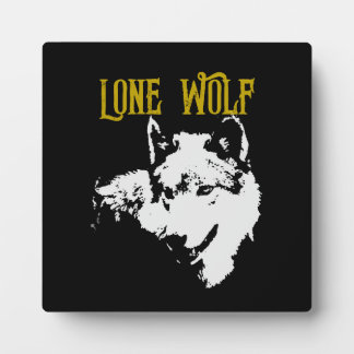 Lone Wolf Male Sigma Modern Minimalist Plaque