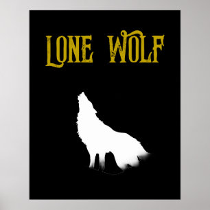 Lone Wolf Male Sigma Modern Minimalist Poster