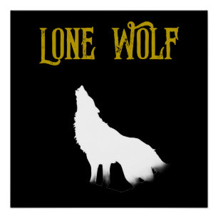 Lone Wolf Male Sigma Modern Minimalist Poster