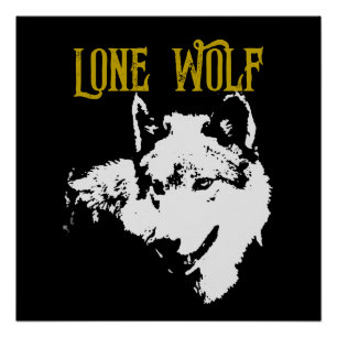 Lone Wolf Male Sigma Modern Minimalist Poster
