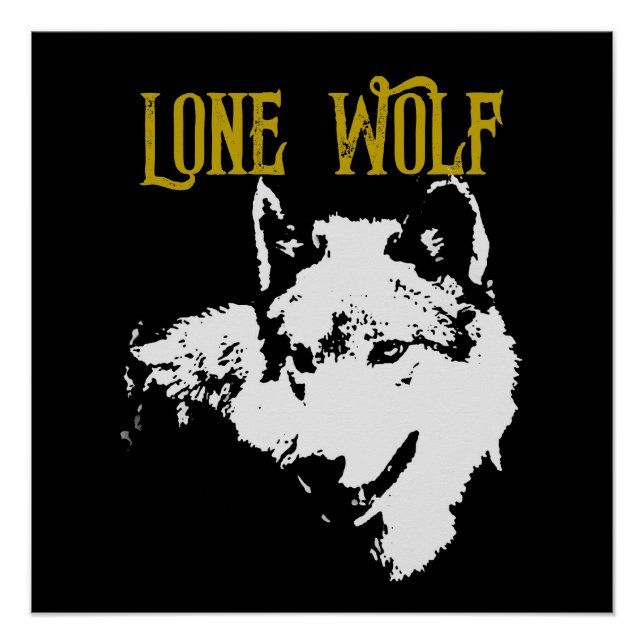 Lone Wolf Male Sigma Modern Minimalist Poster (Front)