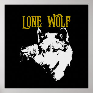 Lone Wolf Male Sigma Modern Minimalist Poster