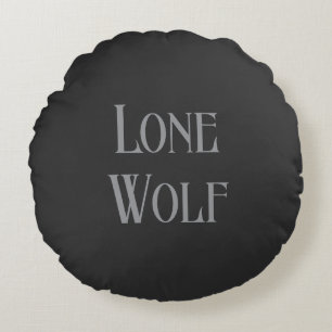 Lone Wolf Male Sigma Modern Minimalist Round Cushion