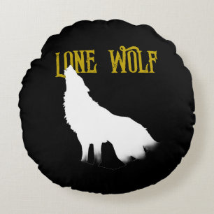 Lone Wolf Male Sigma Modern Minimalist Round Cushion