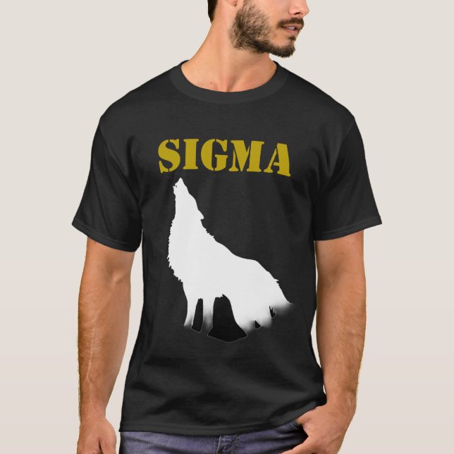 Lone Wolf Male Sigma Modern Minimalist T-Shirt (Front)