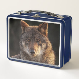 Lone Wolf Metal Lunch Box