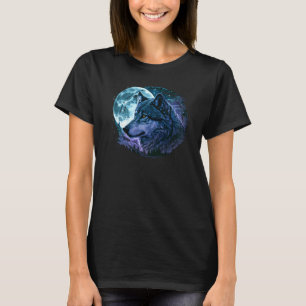 Lone Wolf Moon Howling Wolf Pack Head Wolves Howl T-Shirt