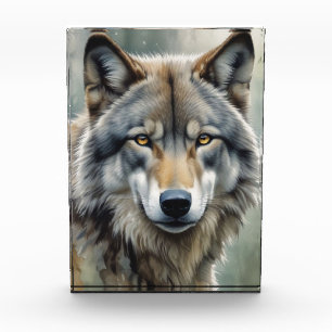 Lone Wolf Motivational Inspirational Art Photo Block
