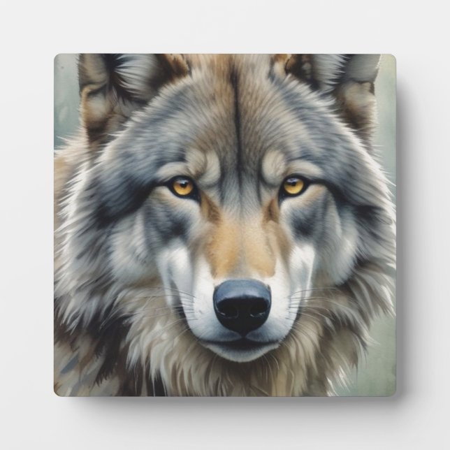 Lone Wolf Motivational Inspirational Art Plaque (Front)