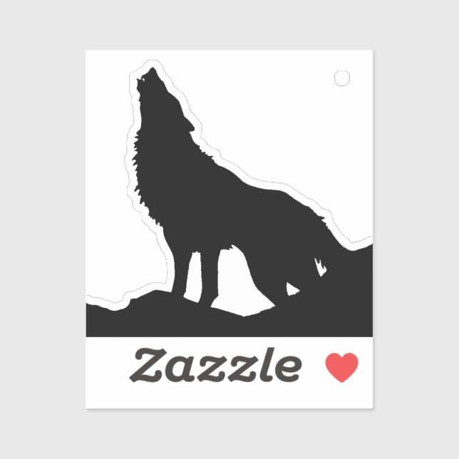 Lone Wolf Standing on a Hill Black Blue Pop Art (Sheet)