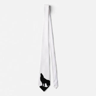 Lone Wolf Standing on a Hill Tie