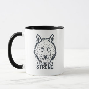 Lone Wolf Strength and Resilience Mug