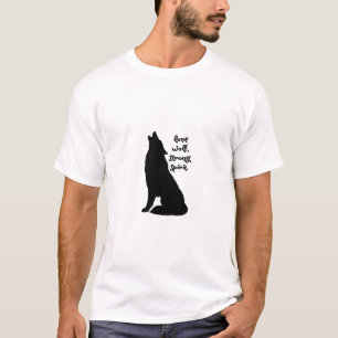 Lone Wolf, Strong Spirit" Graphic T-Shirt