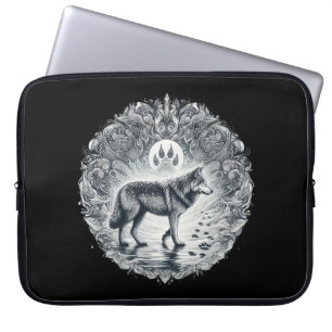 Lone Wolf Tracks Laptop Sleeve