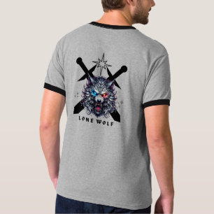 Lone Wolf Warrior T-Shirt – Fierce Alpha Wolf with