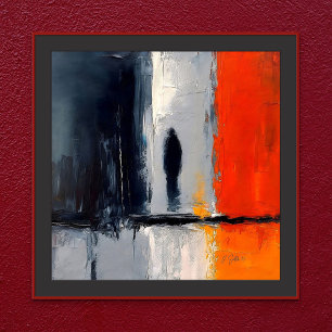 Loneliness – Abstract Figure in Urban Silence Poster