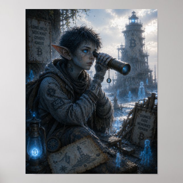 Loneliness / Observer / Ruined Lighthouse Poster (Front)