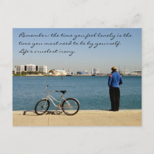 Loneliness Quote Postcard / Miami Bayfront Park