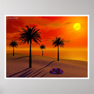 Lonely Beach Poster