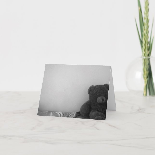 Lonely Bear blank notecard (Front)