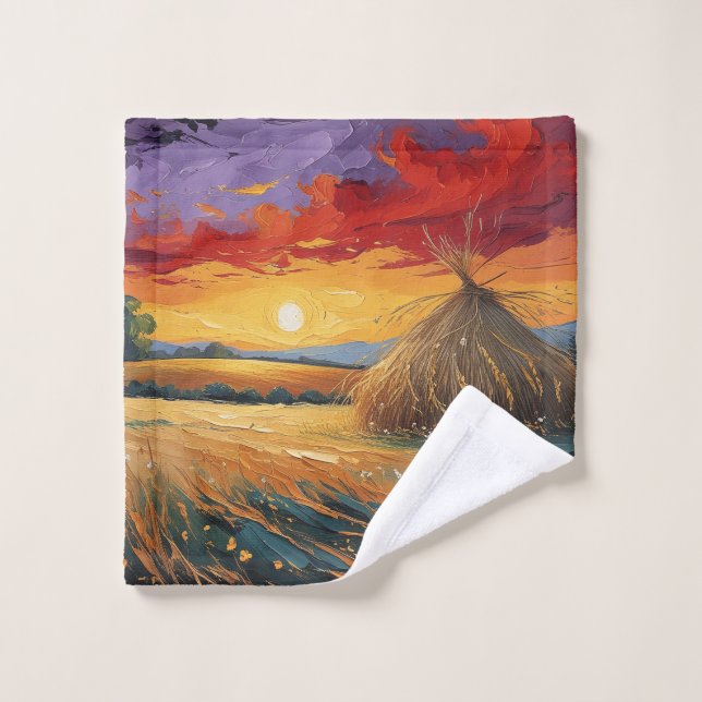 Lonely bird at sunset wash cloth (Wash Cloth)