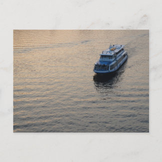 Lonely boat postcard