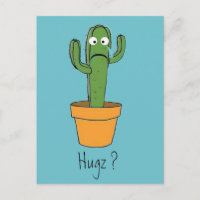 Lonely Cactus Needs a Hug Flirty Cartoon