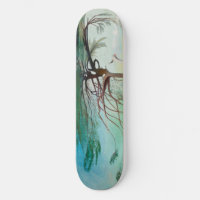 Lonely Cedar Tree Landscape Painting