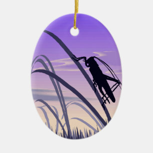 Lonely Cricket Ceramic Tree Decoration