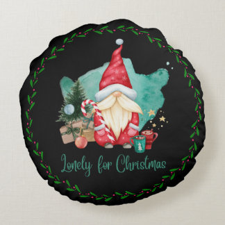 Lonely For Christmas Nome Ornament Round Cushion