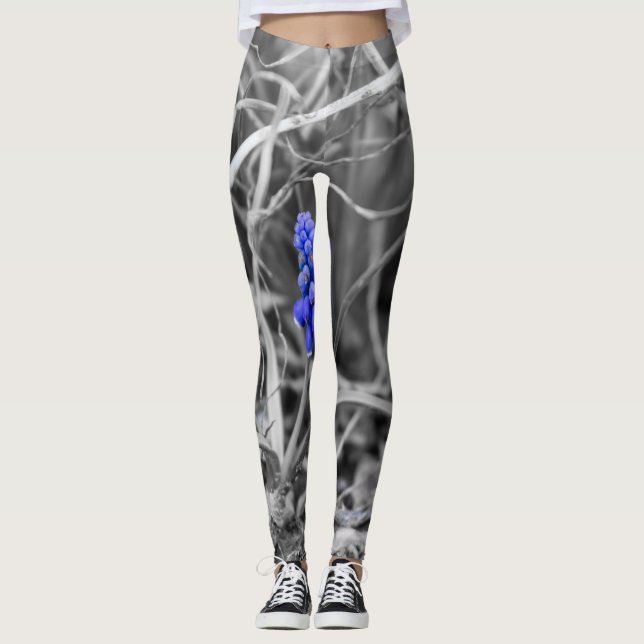 Lonely Grape Hyacinth Select Colour Leggings (Front)